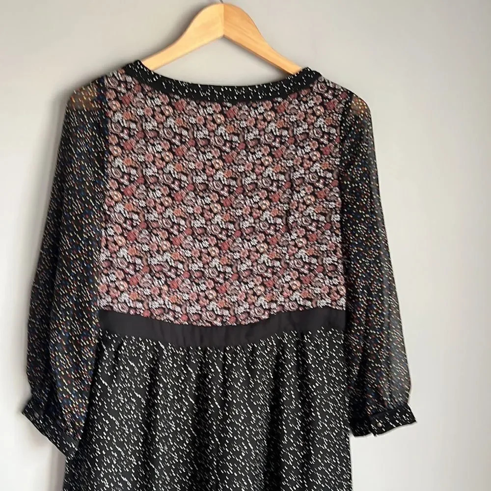 Anthropologie Floreat Country Side Mixed Print Prairie Maxi Dress - Picture 8 of 12